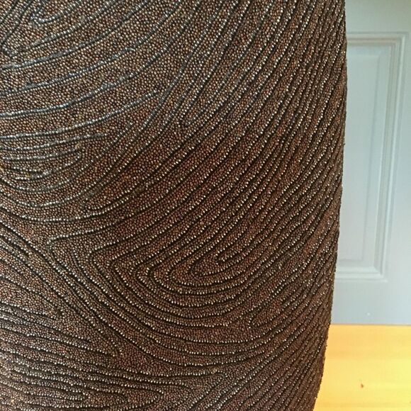 Ralph Lauren Black Label Bronze Hand Beaded Pencil Skirt - Picture 3 of 16